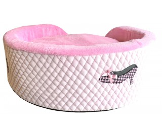 parisenne dog sofa bed Chanel pet bed quilted pink luxury dog bed • Miss  Choco Chownel Dog Boutique