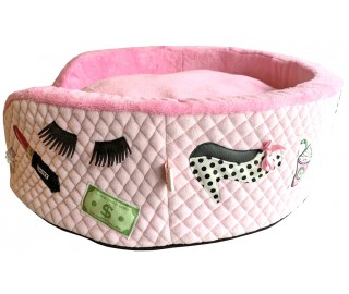 parisenne dog sofa bed Chanel pet bed quilted pink luxury dog bed • Miss  Choco Chownel Dog Boutique