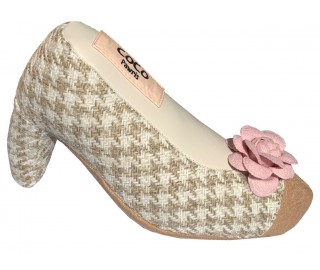 Cream Tweed Heels