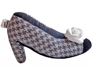 Grey Tweed Heels