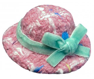 Pink Pawris hat hair clip
