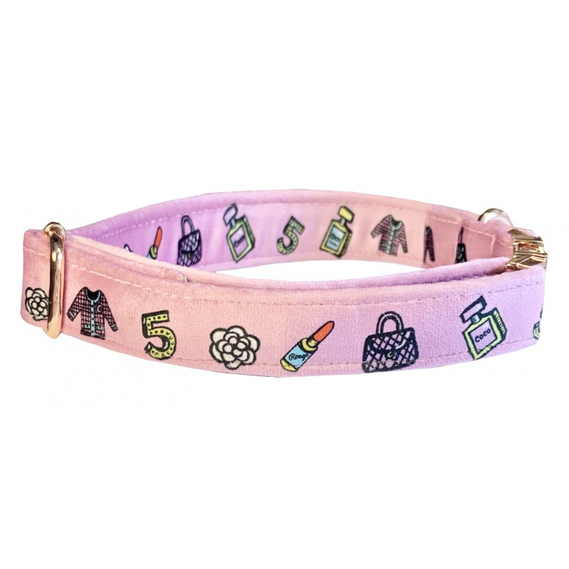 Chanel dog collar, designer dog collar, Parisian collar, luxury pet