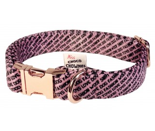 Pink & Text collar