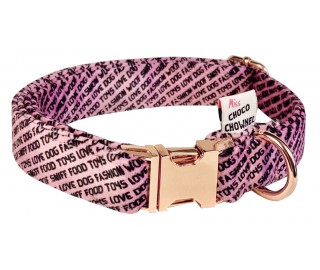 Pink & Text collar