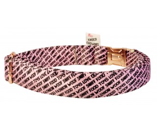 Pink & Text collar
