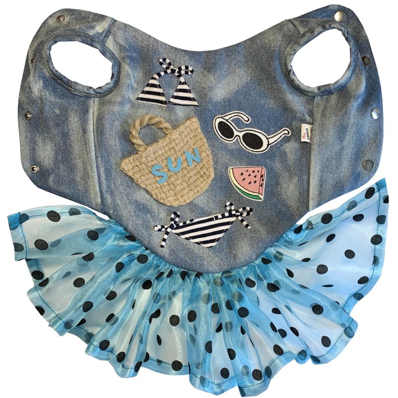 artistic dog dress, summer fashionable dog dress, summer pet costume