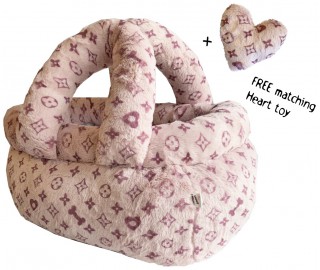 Fluffy Pink basket bag