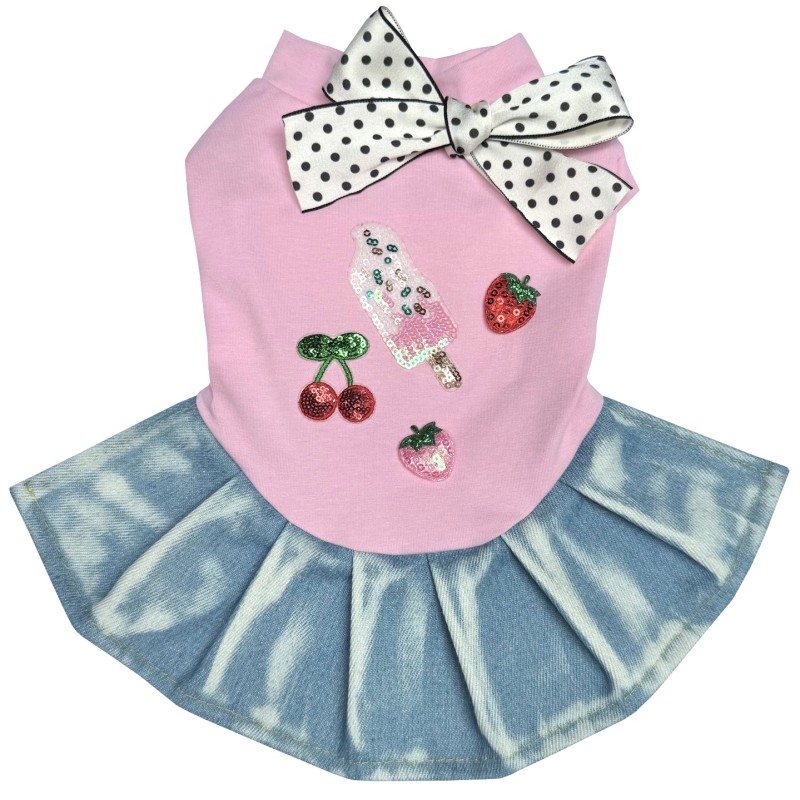 Ice lolly & cherry dress