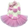 Pink fluffy hearts tutu dress