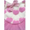 Pink fluffy hearts tutu dress