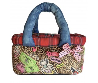 Ocelot puppy basket bag