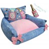 Pink Pawfume and Glam Champagne sofa bed