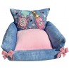 Pink Pawfume and Glam Champagne sofa bed